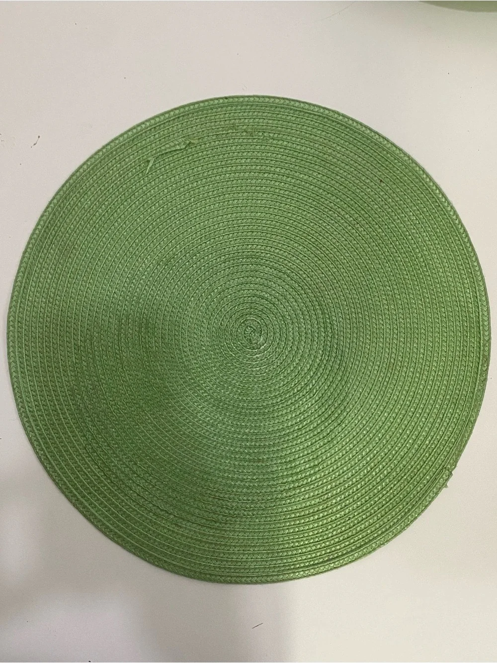 Round Green Braided Placemats - Set of 6
